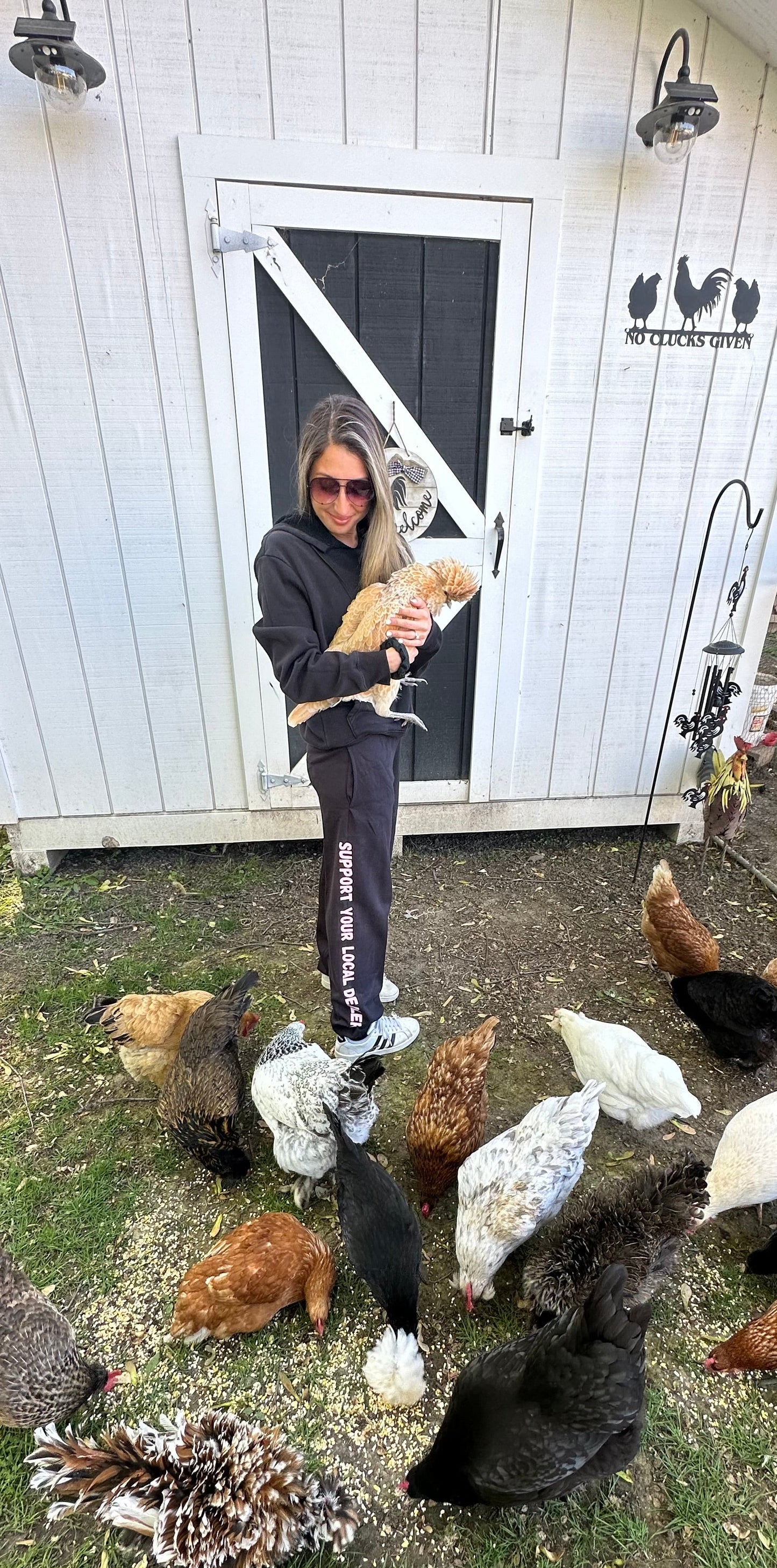No Clucks Given: Support Your Local Dealer – Sweat Suit (Black)