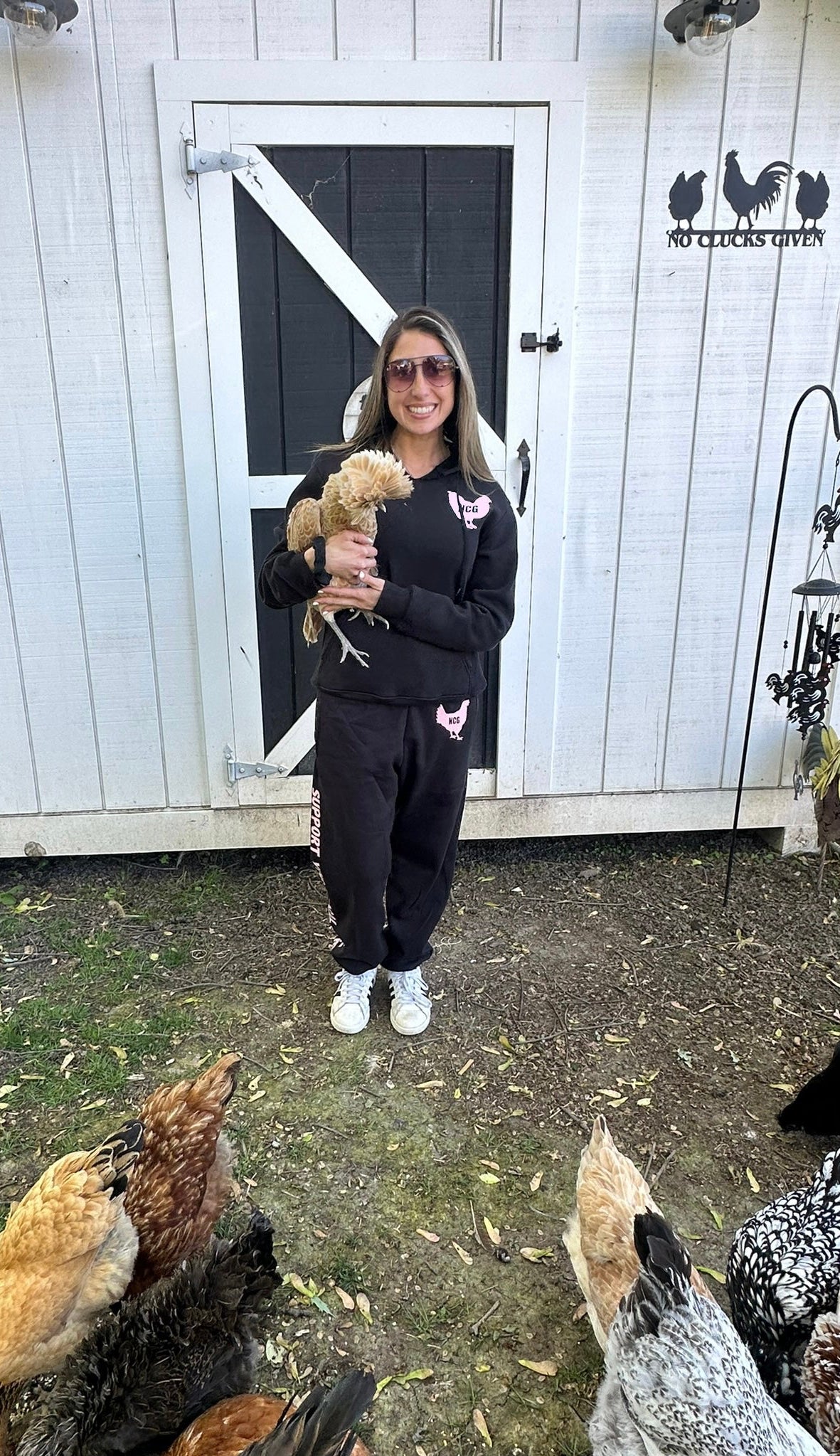 No Clucks Given: Support Your Local Dealer – Sweat Suit (Black)